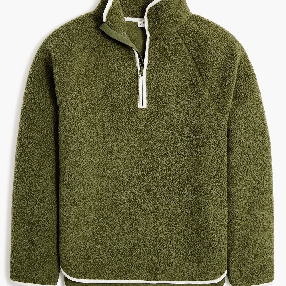 J.Crew Factory Sherpa half-zip tunic pullover - NWT